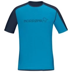 Camiseta De Trekking Norrona Falketind Equaliser Merino M's Hawaiian Surf/Indigo Night