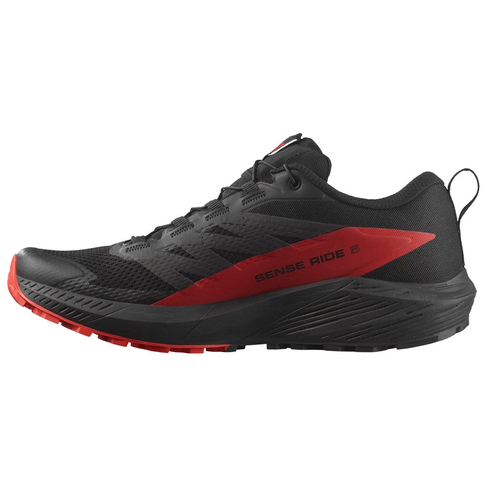 Botas De Trail Salomon Sense Ride 5 Black Fiery Red Black 4 Botas De Trail Salomon Sense Ride 5 Black Fiery Red Black - Imagen 2