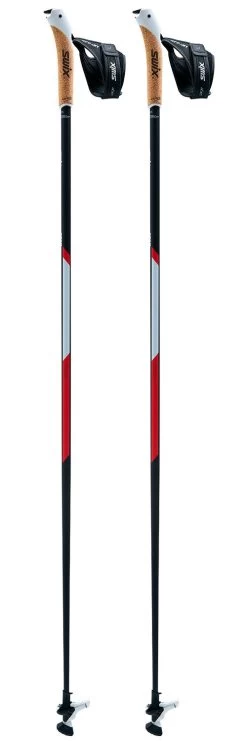 Bastones Swix Ct2 Twist&Go Just Click Liège Naturel Black Red