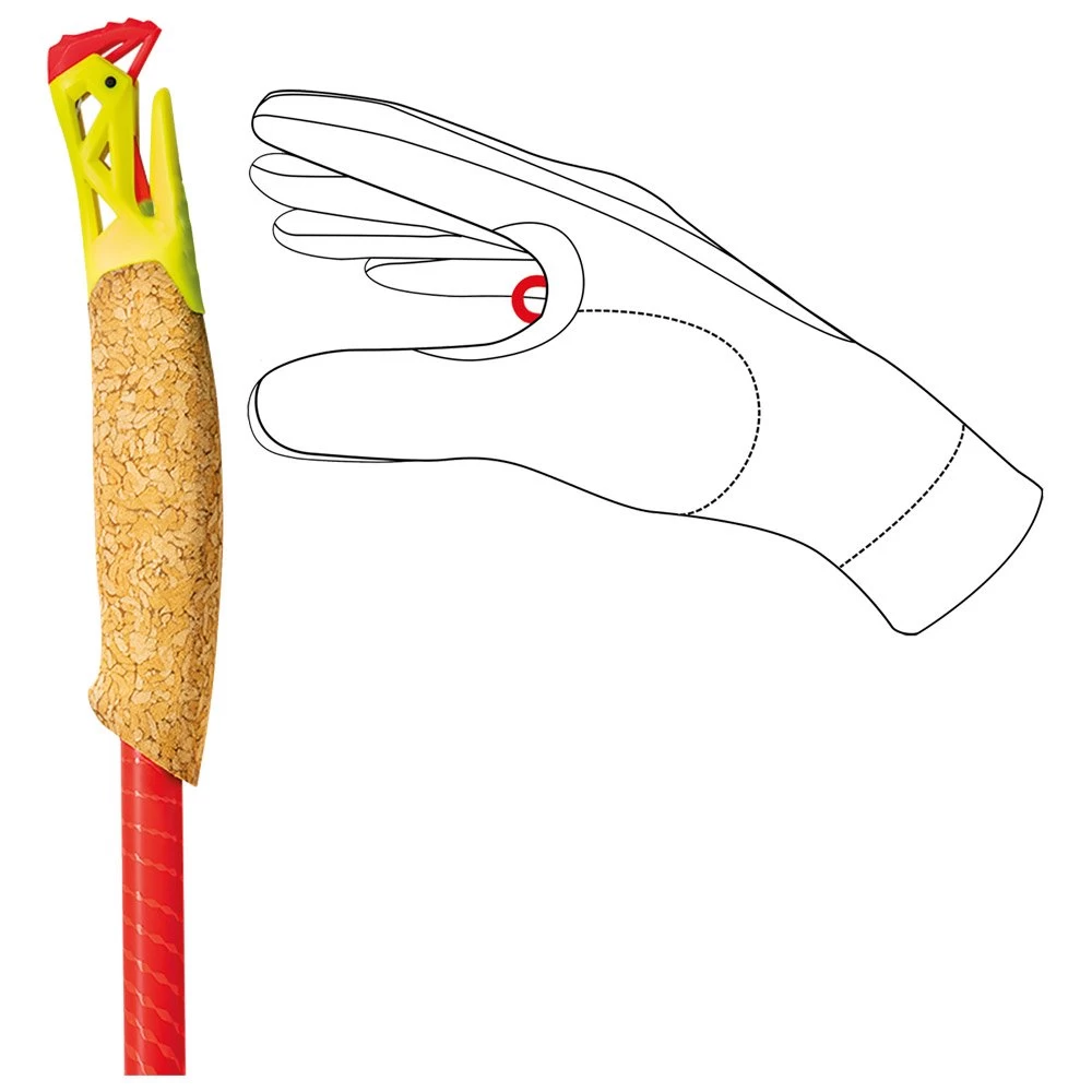 Bastones Leki Ultratrail FX.One Superlite Bright Red Neon Yellow Natural Carbon 8 Bastones Leki Ultratrail FX.One Superlite Bright Red Neon Yellow Natural Carbon - Imagen 6