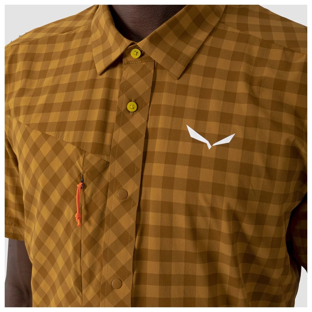 Camisa De Trekking Salewa Puez Dry M S/S Shirt Golden Brown 8 Camisa De Trekking Salewa Puez Dry M S/S Shirt Golden Brown - Imagen 6