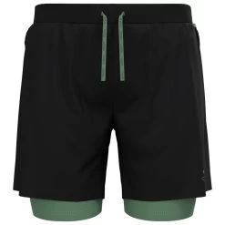 Pantalón Corto De Trail Odlo X-Alp Trail 6 Inch 2-In-1 Short Black, Loden Frost