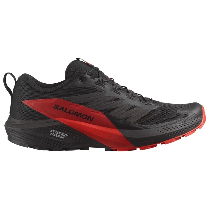 Botas De Trail Salomon Sense Ride 5 Black Fiery Red Black 12 Botas De Trail Salomon Sense Ride 5 Black Fiery Red Black - Imagen 10