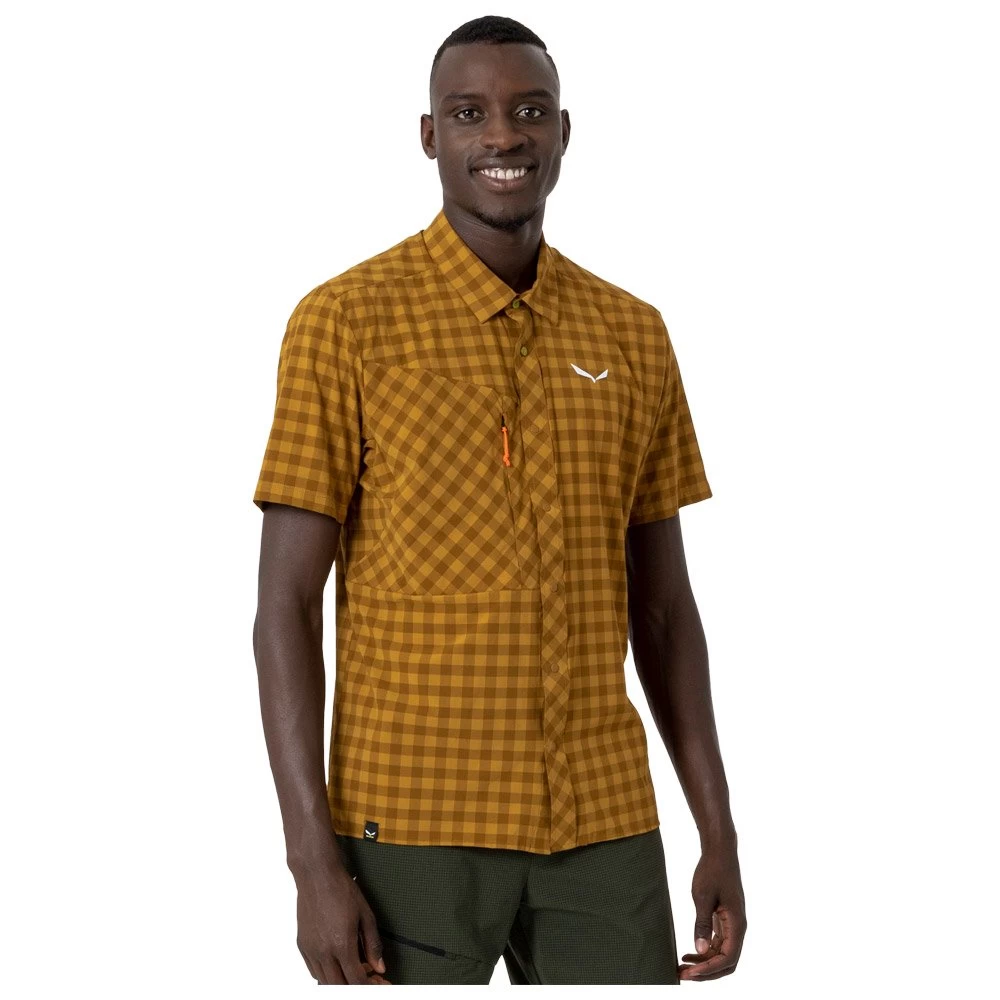 Camisa De Trekking Salewa Puez Dry M S/S Shirt Golden Brown 5 Camisa De Trekking Salewa Puez Dry M S/S Shirt Golden Brown - Imagen 3