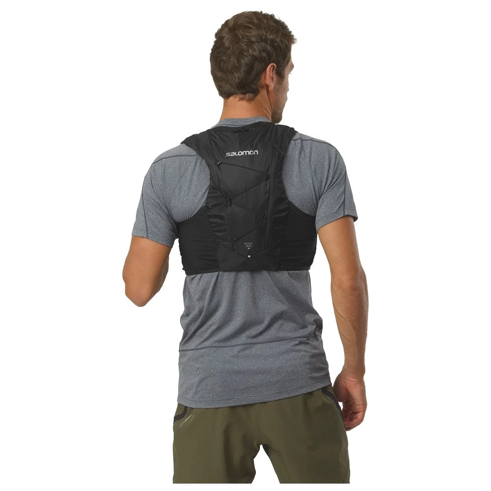 Chaleco Trail Salomon Active Skin 4 With Flask Black Black 6 Chaleco Trail Salomon Active Skin 4 With Flask Black Black - Imagen 4