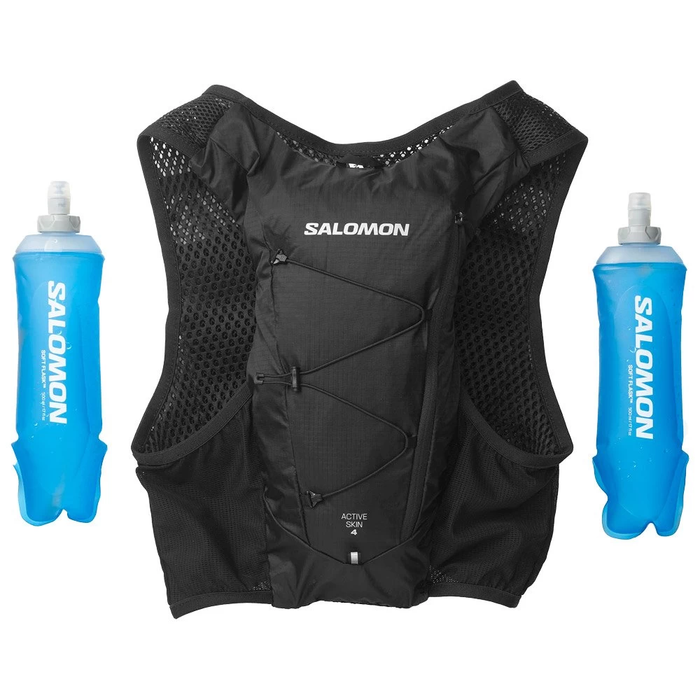 Chaleco Trail Salomon Active Skin 4 With Flask Black Black 7 Chaleco Trail Salomon Active Skin 4 With Flask Black Black - Imagen 5