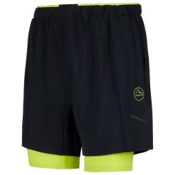 Pantalón Corto De Trail La Sportiva Trail Bite Short Black Lime Punch
