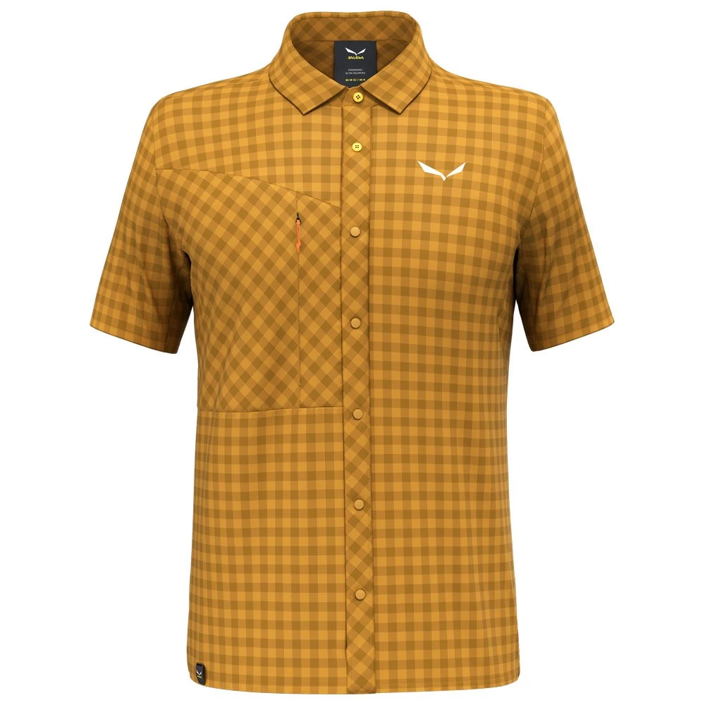 Camisa De Trekking Salewa Puez Dry M S/S Shirt Golden Brown 3 Camisa De Trekking Salewa Puez Dry M S/S Shirt Golden Brown
